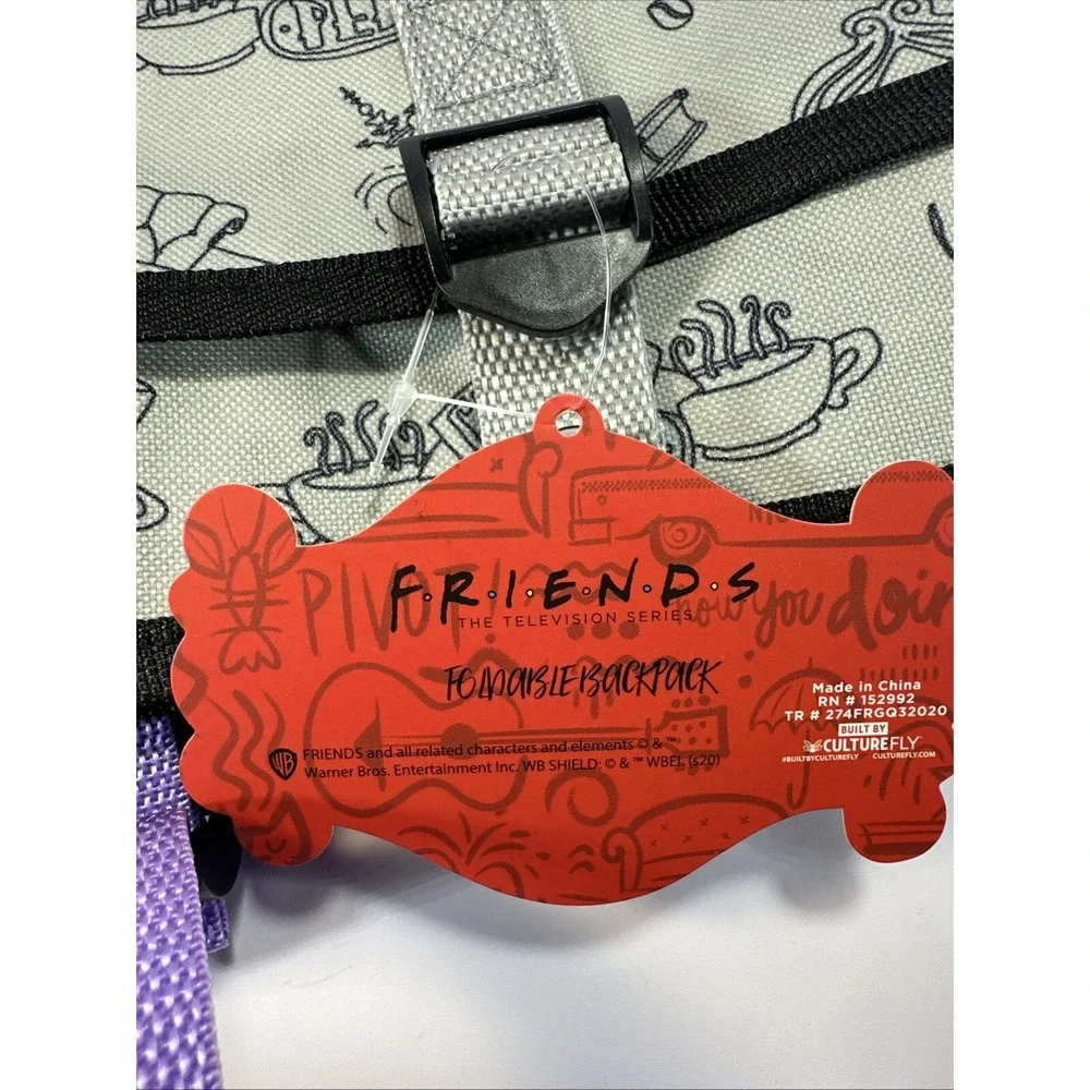 CultureFly✨ FRIENDS✨ Central Perk Foldable Backpack✨ TV Show 17